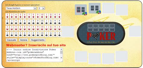 calcolatore poker online.